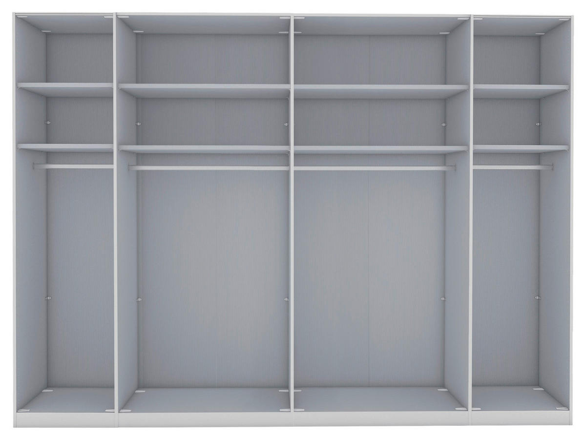 FALTTÜRENSCHRANK in Champagner, Eiche Bianco  - Schieferfarben/Eiche Bianco, Konventionell, Glas/Holzwerkstoff (300/236/58cm) - Dieter Knoll