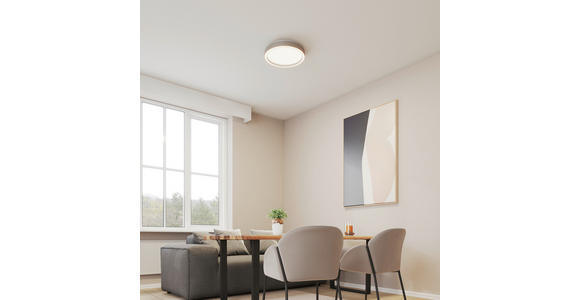 LED-DECKENLEUCHTE 30,5/5,5 cm   - Alufarben, Basics, Metall (30,5/5,5cm) - Novel