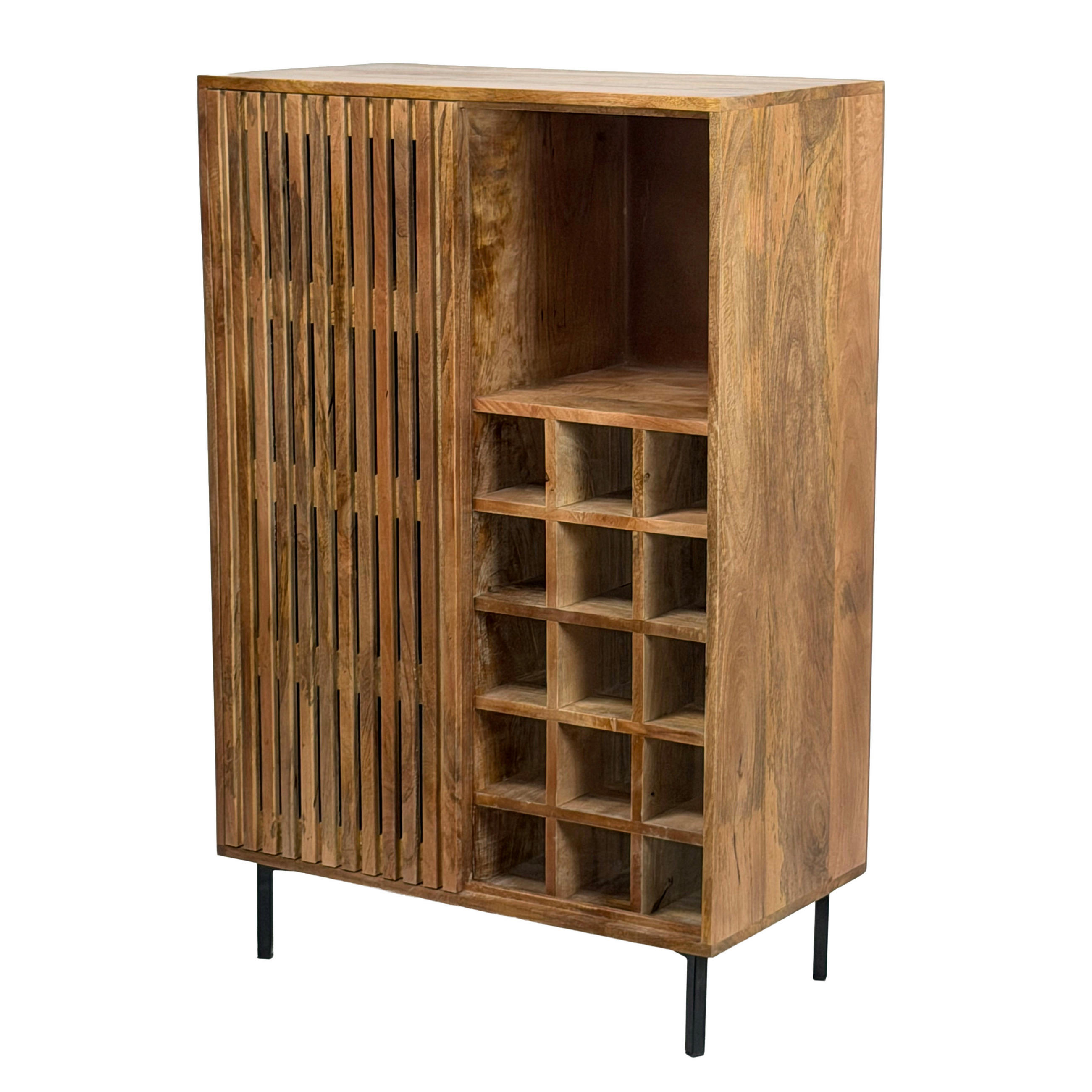 BARSKA OMARA rjava  - črna/rjava, Design, kovina/les (80/123/43cm) - Livetastic
