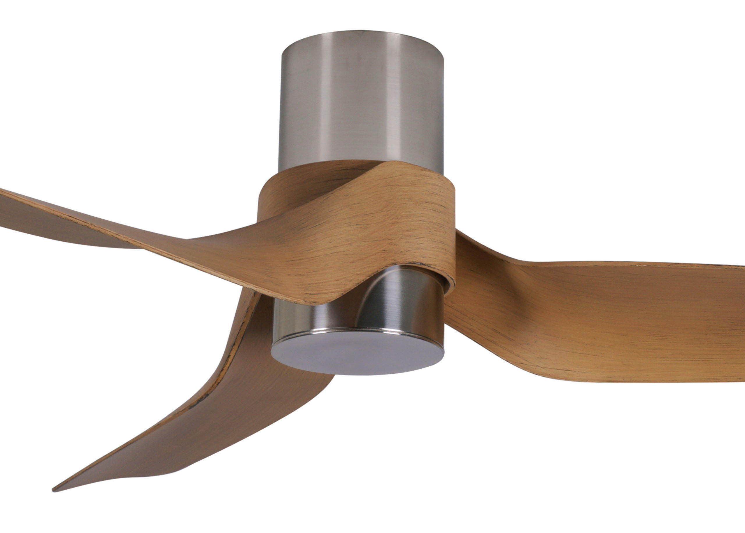 DECKENVENTILATOR 132 cm  - Chromfarben/Teakfarben, Trend, Kunststoff (132cm) - P & B