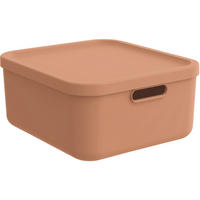 AUFBEWAHRUNGSBOX     - Koralle, Basics, Kunststoff (35,5/17,7/39,5cm) - Rotho