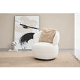 SESSEL in Bouclé Weiß  - Schwarz/Weiß, Design, Textil/Metall (73.5/72.5/71.5cm) - Xora