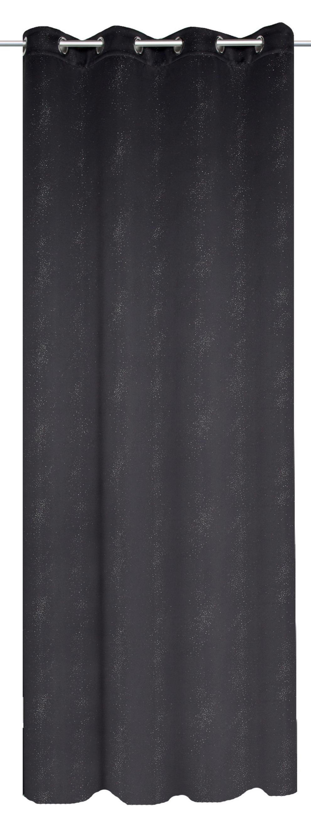 ÖSENVORHANG black-out (lichtundurchlässig)  - Schwarz, Basics, Textil (135/245cm) - Schmidt W. Gmbh