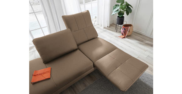 RÉCAMIERE in Echtleder Hellbraun - Chromfarben/Hellbraun, Design, Leder/Metall (209/85-109/95-16cm) - Dieter Knoll