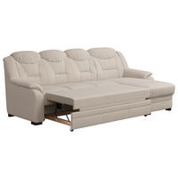 ECKSOFA in Chenille Beige  257/162 cm  - Beige/Schwarz, Basics, Kunststoff/Textil (257/162cm) - MID.YOU