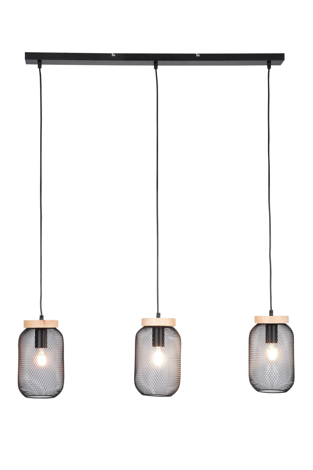 HÄNGELEUCHTE 16/120 cm  - Schwarz, LIFESTYLE, Holz/Metall (16/120cm) - Marama