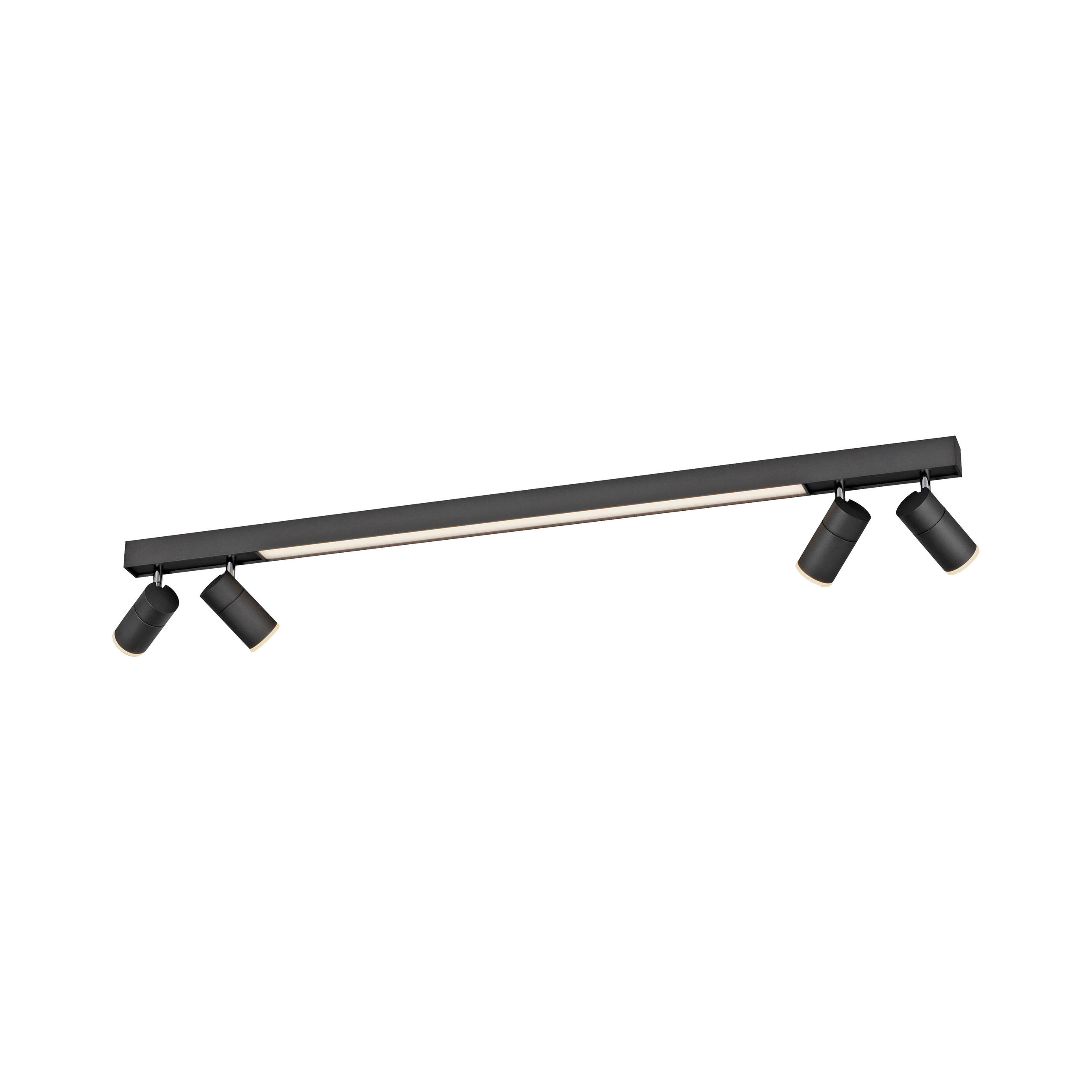 LED-DECKENLEUCHTE 120/19/15 cm   - Schwarz, Design, Kunststoff/Metall (120/19/15cm) - Neuhaus PURE
