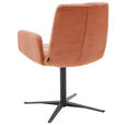 ARMLEHNSTUHL  in Cord  - Aprikose/Schwarz, Design, Textil/Metall (61/88/66cm) - Dieter Knoll