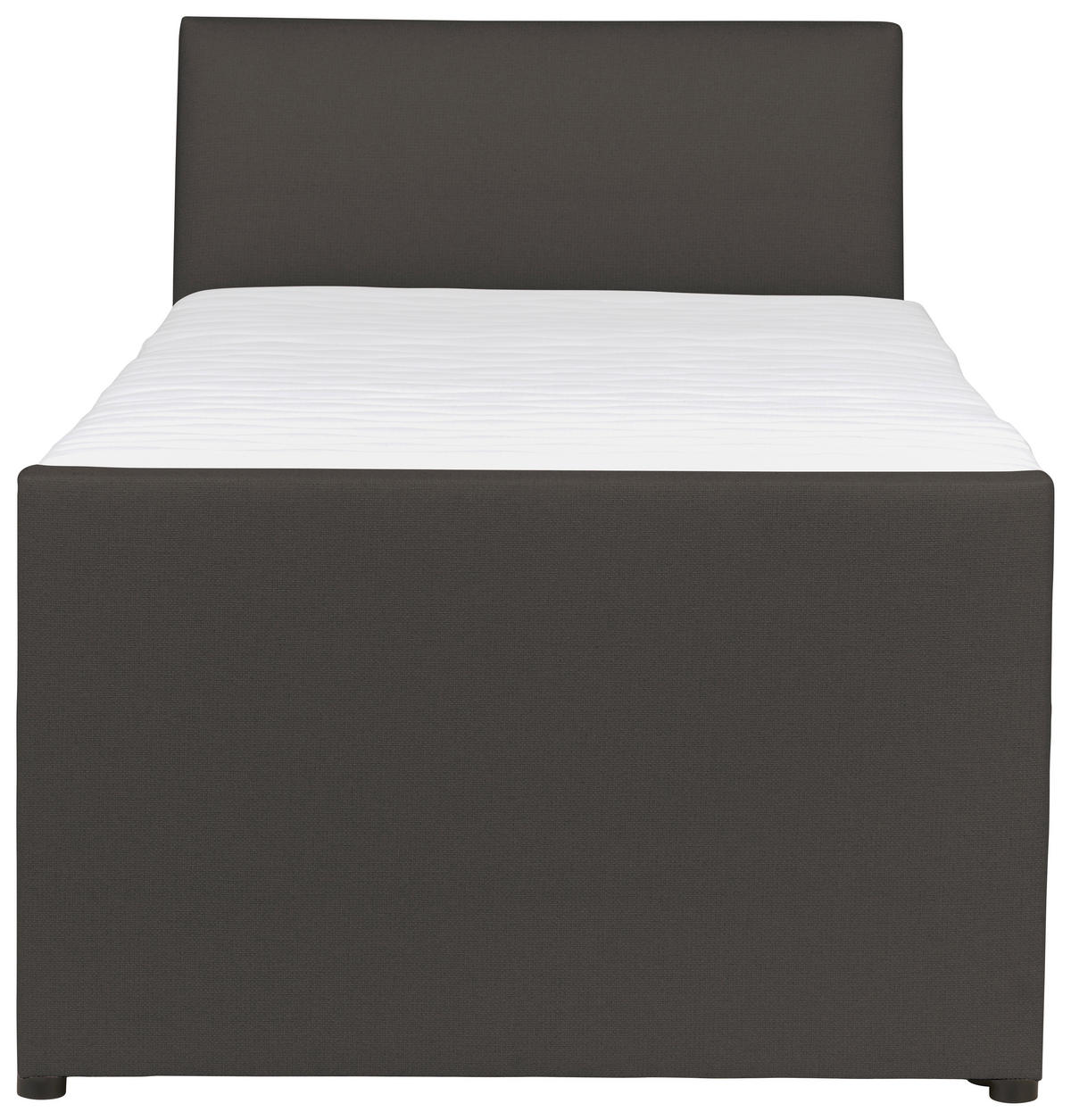 BOXSPRING-ÁGY 120/200 cm  grafitszürke  - grafitszürke/fekete, Modern, textil/fa (120/200cm) - MID.YOU