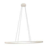 LED-HÄNGELEUCHTE 111/38/120 cm  - Sandfarben/Weiß, Design, Kunststoff/Metall (111/38/120cm) - Eglo