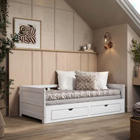 AUSZIEHBETT 200/100 cm Weiss  - Weiss/Naturfarben, Modern, Holz/Holzwerkstoff (200/100cm) - MID.YOU