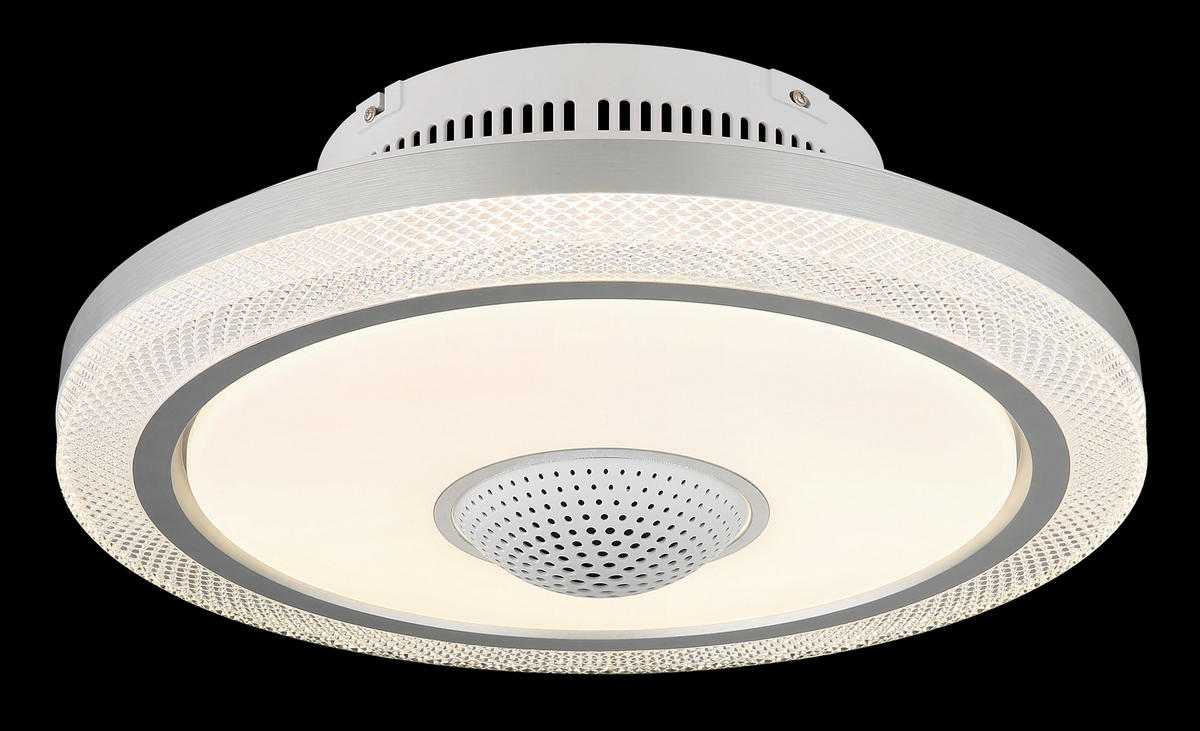 VENTILATOR STROPNI  prozirno, opalna, bijela    SHELLY  - bijela/prozirno, Design, metal/plastika (50/21cm) - Globo