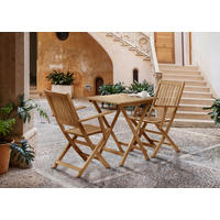 BALKONSET  3-teilig  - Naturfarben, Natur, Holz - Livetastic