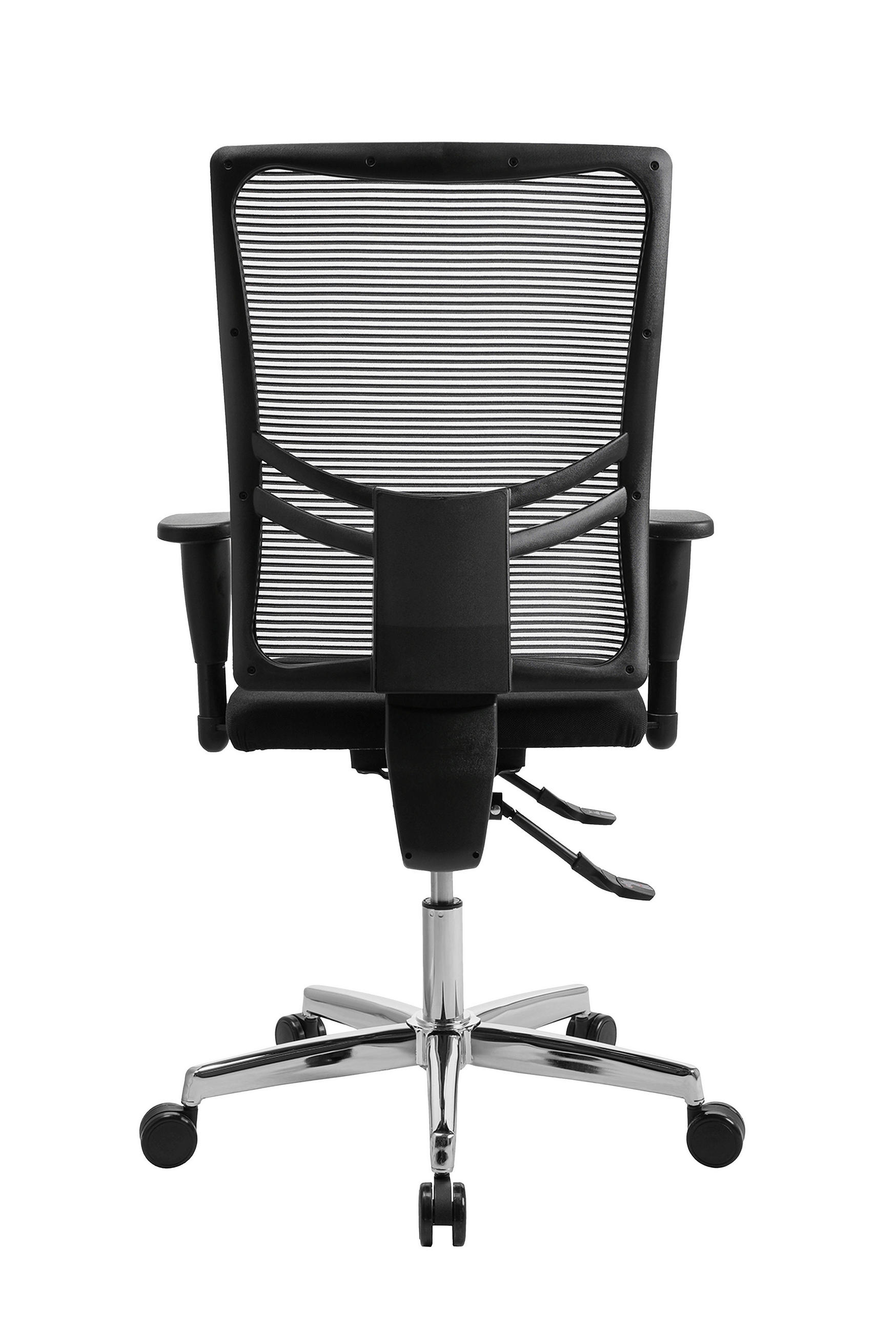 DREHSTUHL Netzbespannung Schwarz  - Chromfarben/Schwarz, Design, Kunststoff/Textil (47,5/100-109/48,5cm) - Topstar