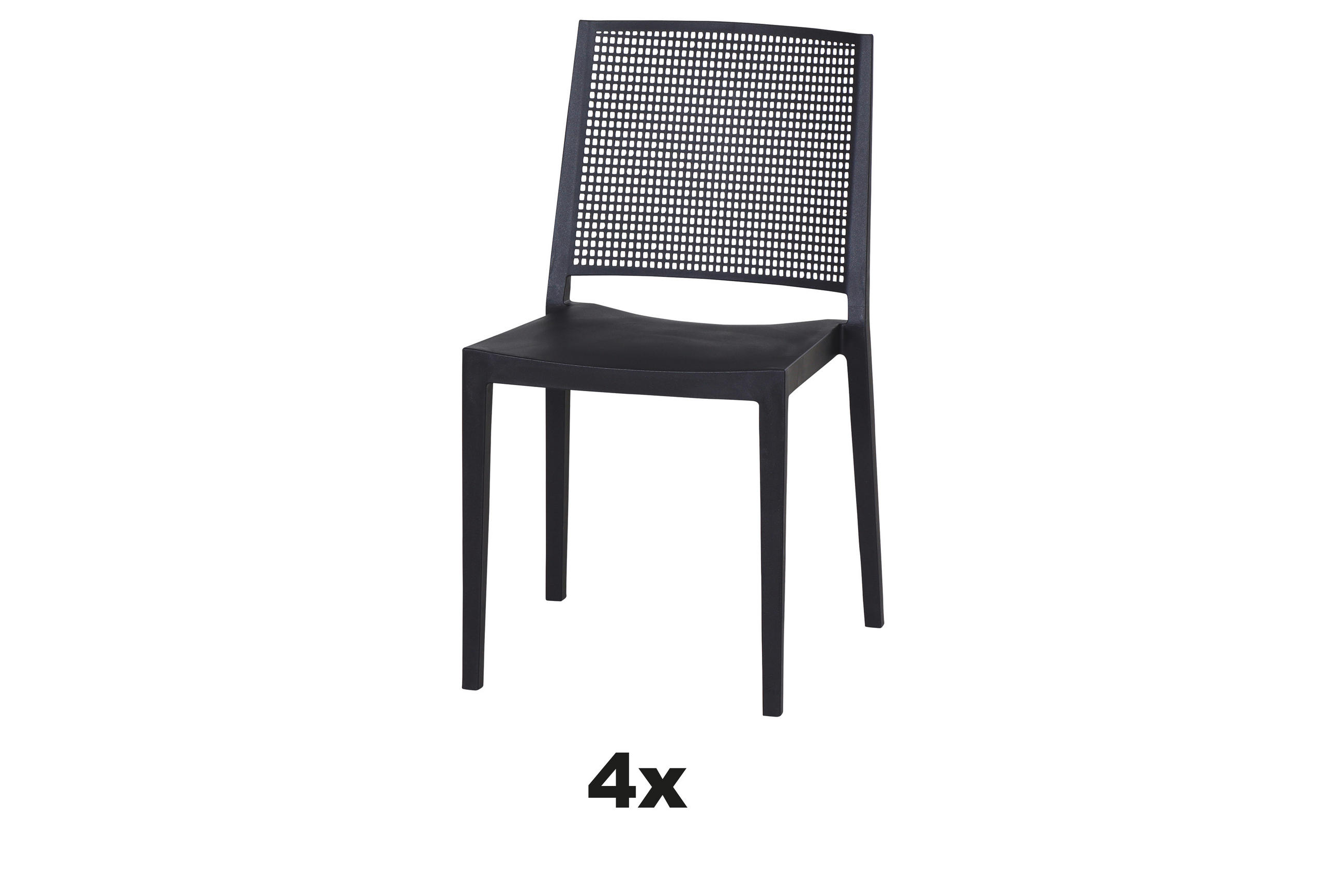 STAPELSTUHL in Kunststoff Anthrazit  - Anthrazit, Basics, Kunststoff (46/80/56cm) - Siena Garden