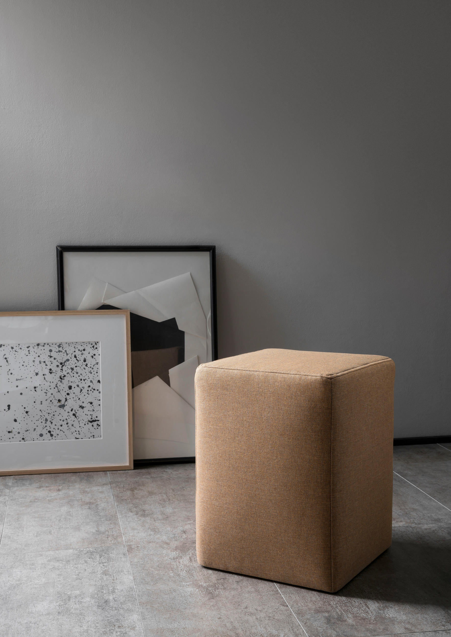 HOCKER Webstoff Messingfarben  - Messingfarben/Silberfarben, Design, Kunststoff/Textil (38/47/38cm) - LOOKS by W.Joop