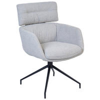 NASLANJAČ, kovina, tekstil siva, črna  - črna/siva, Design, kovina/tekstil (62/92/66cm) - Dieter Knoll