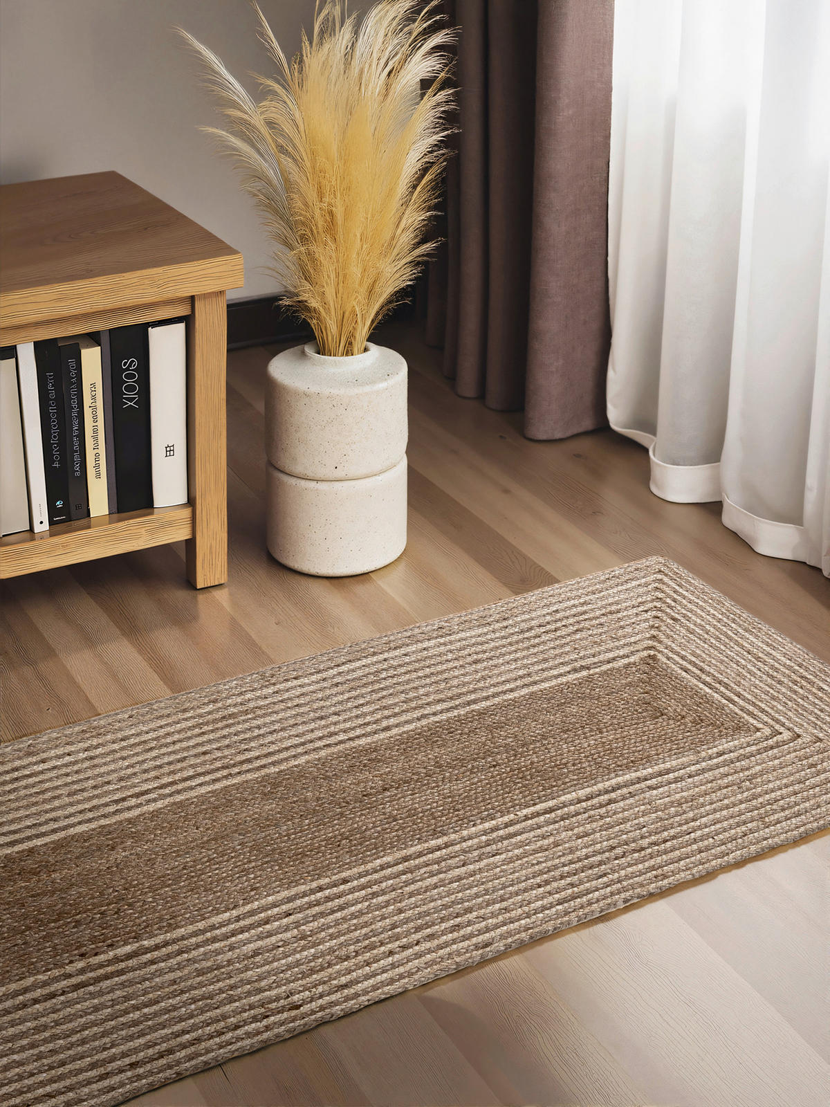 LÄUFER 80/300 cm Juno  - Graubraun/Creme, Natur, Textil (80/300cm) - Hanse Home