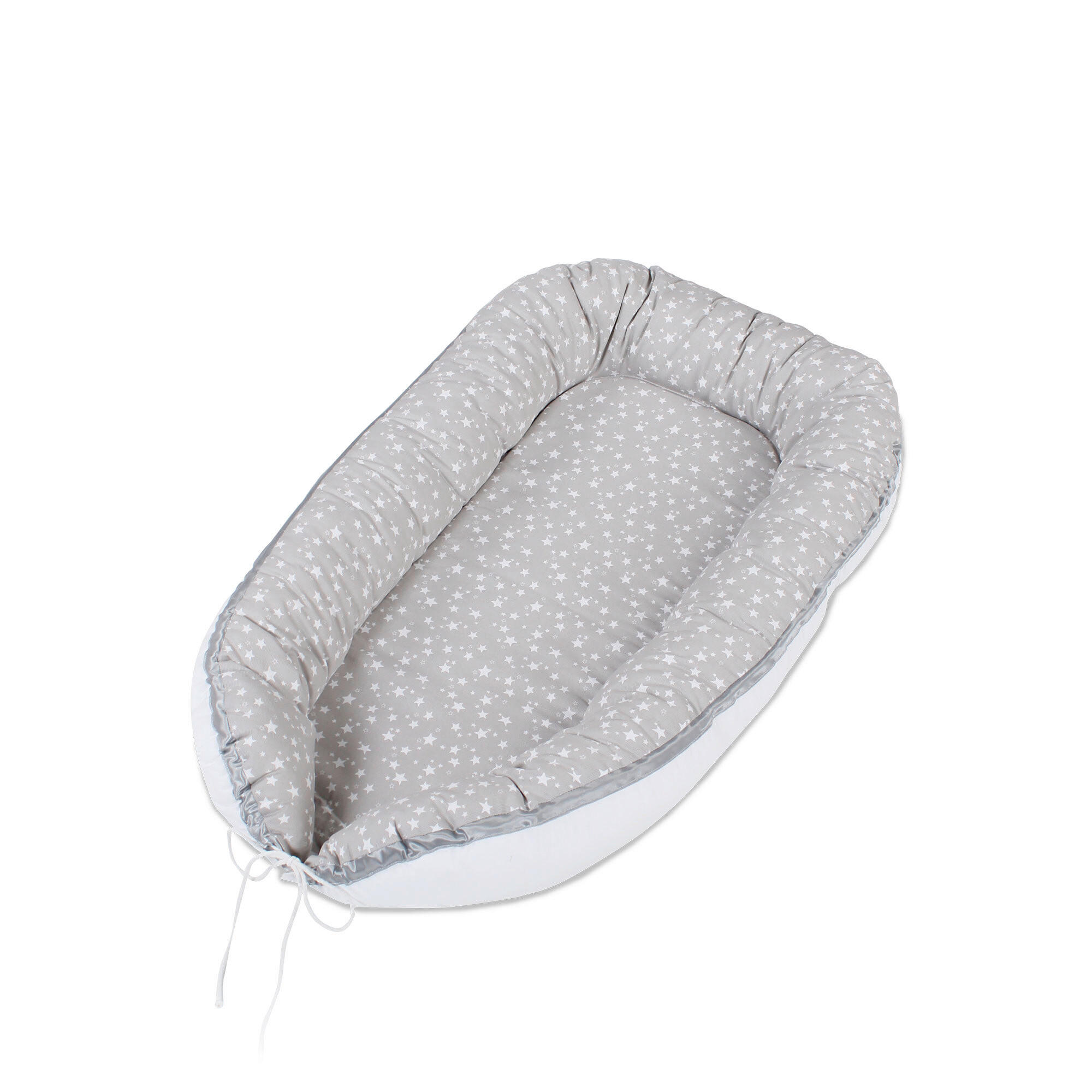 Kuschelnest Babybay  90/50/13 cm   - Hellgrau/Weiß, Basics, Textil (90/50/13cm) - Babybay