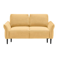 2-SITS SOFFA i textil gul  - svart/gul, Modern, trä/textil (150/85/92cm) - MID.YOU