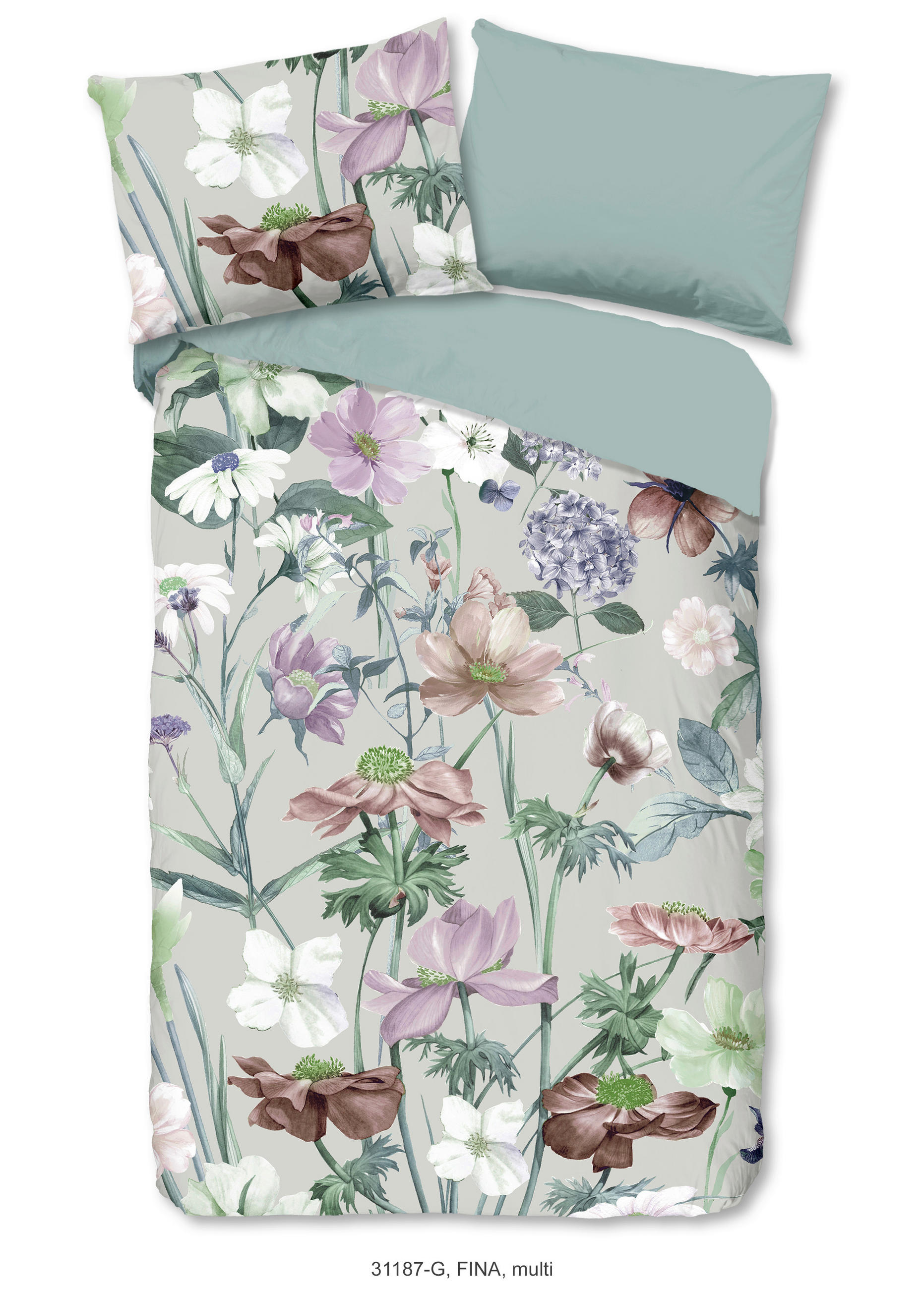WENDEBETTWÄSCHE Good Morning Renforcé 140/200 cm  - Multicolor/Hellgrau, Design, Textil (140/200cm)