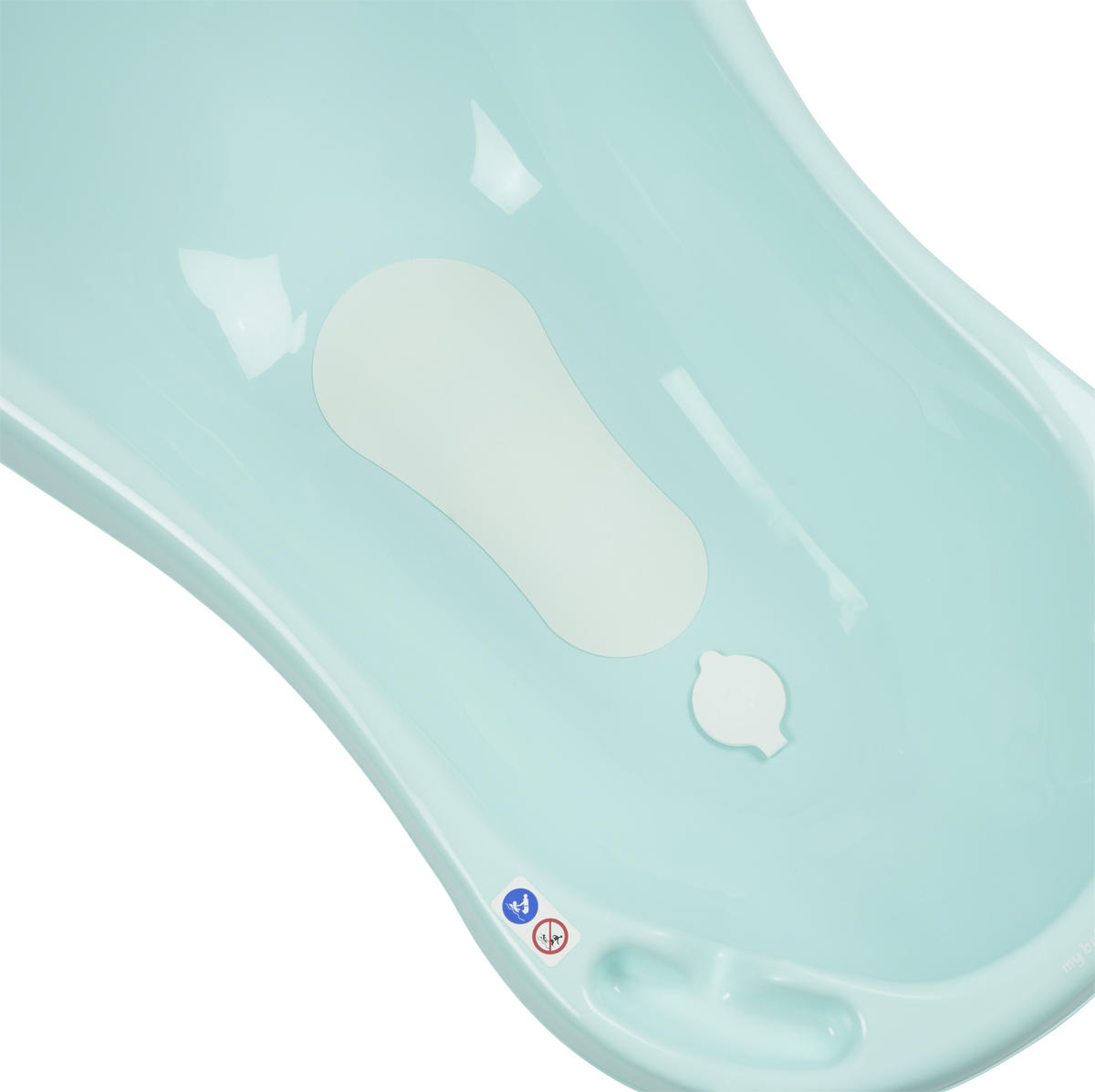 BABYBADEWANNE Ocean  - Mintgrün, Trend, Kunststoff (84/45/28cm) - My Baby Lou