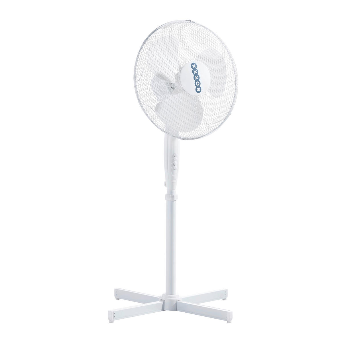 STANDVENTILATOR - Weiß, Basics, Kunststoff/Metall (43/105-125cm) - Boxxx