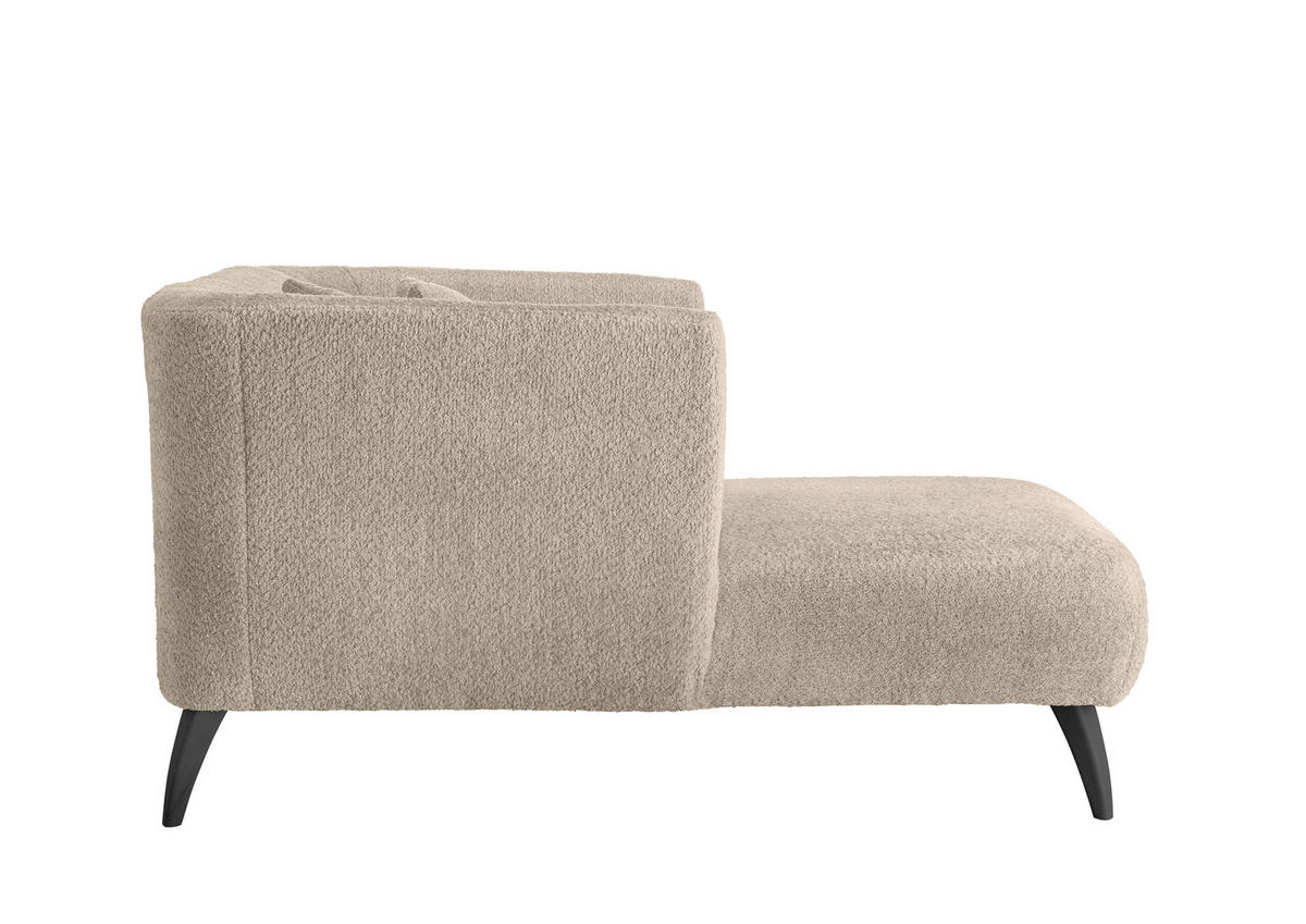 XXL-SESSEL Bouclé Beige    - Beige/Schwarz, MODERN, Holz/Textil (108/84/155cm) - MID.YOU