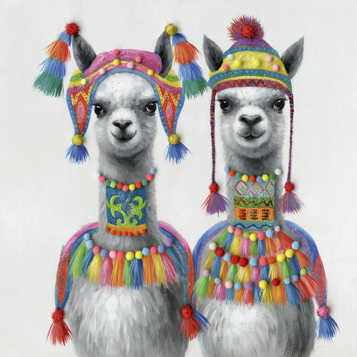 KUNSTDRUCK Tiere 85/85 cm  - Multicolor/Naturfarben, Trend, Holz/Kunststoff (85/85cm) - Monee