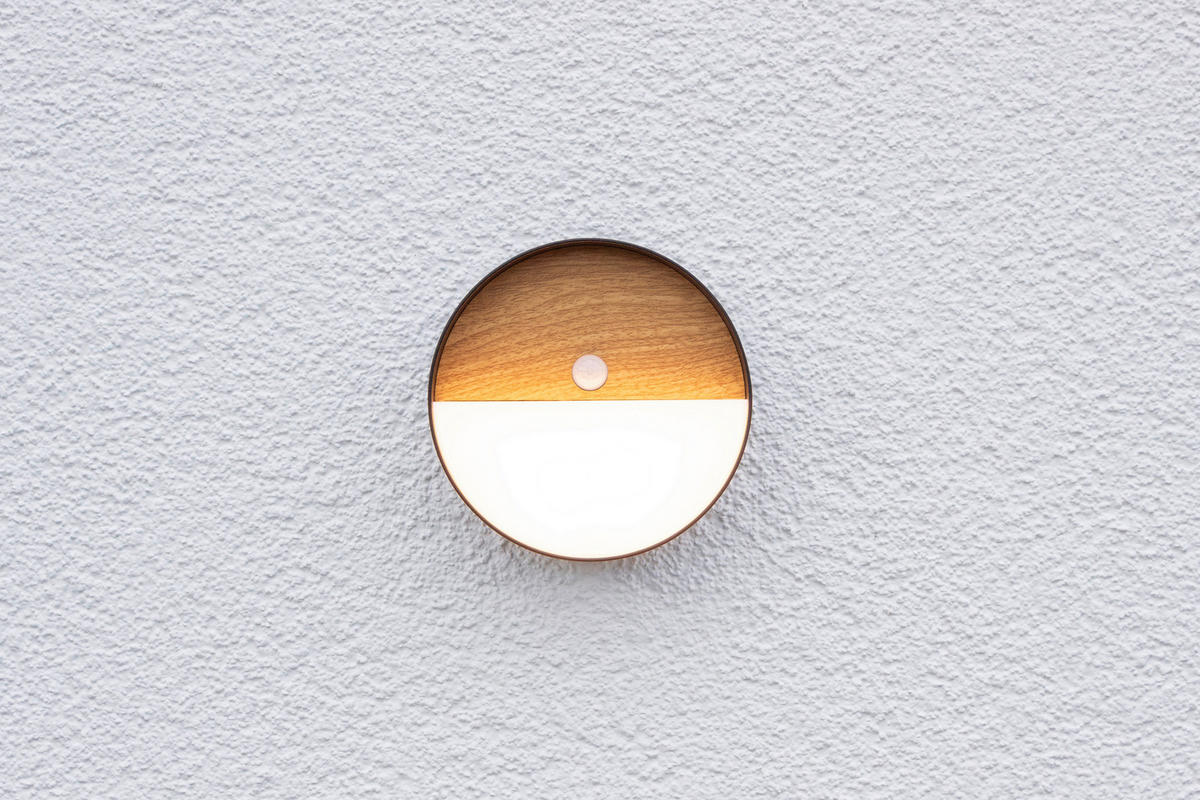 AKKU-WANDLEUCHTE - Natur, Metall (15cm)