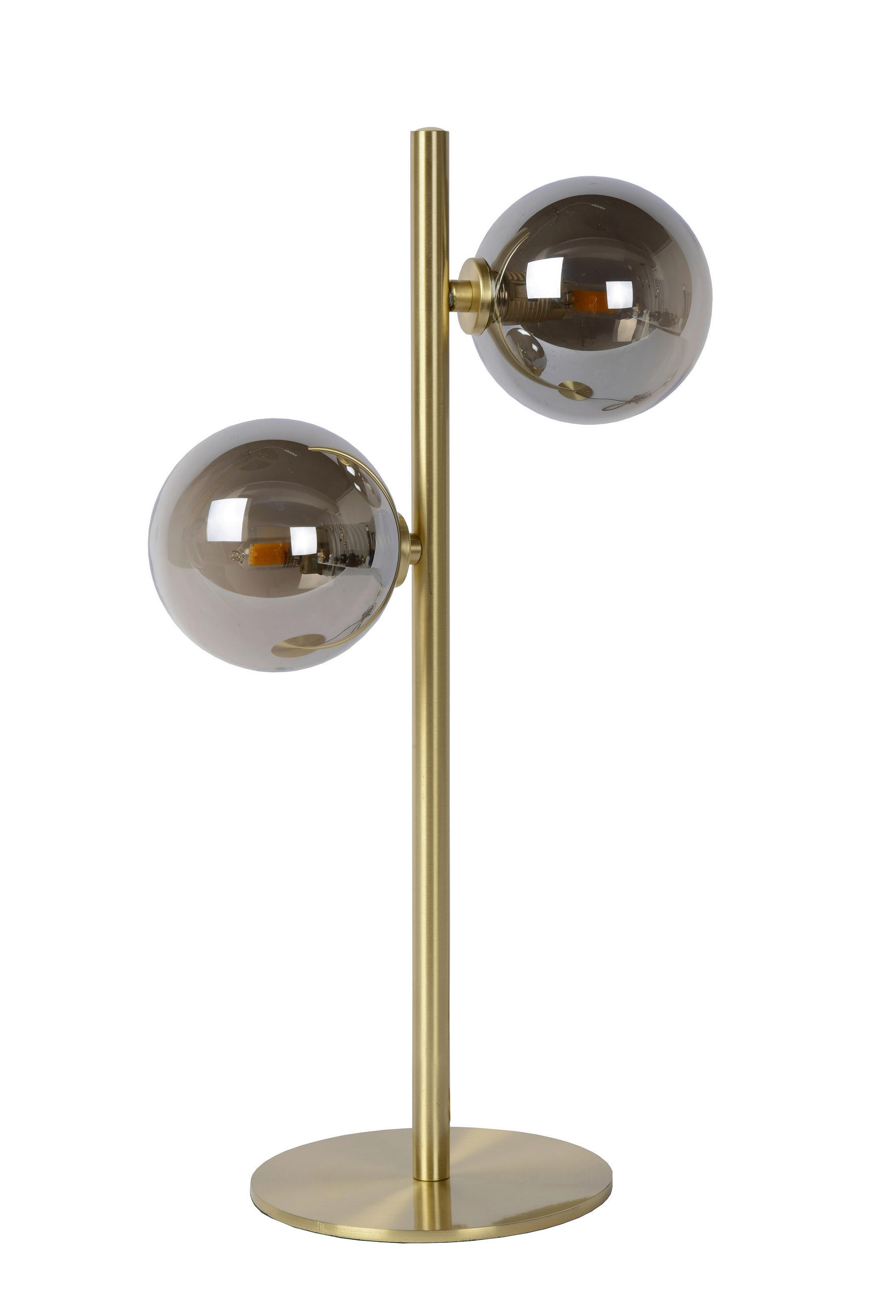 TISCHLEUCHTE Tycho 15/23.5/43 cm   - Messingfarben/Hellgrau, Basics, Glas/Metall (15/23.5/43cm) - Lucide