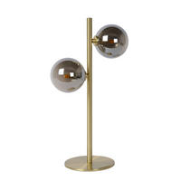 TISCHLEUCHTE 15/23.5/43 cm   - Messingfarben/Hellgrau, Basics, Glas/Metall (15/23.5/43cm) - Lucide