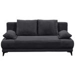SCHLAFSOFA  mit Cord Schwarz  - Schwarz, KONVENTIONELL, Kunststoff/Textil (211/96/105cm) - Carryhome