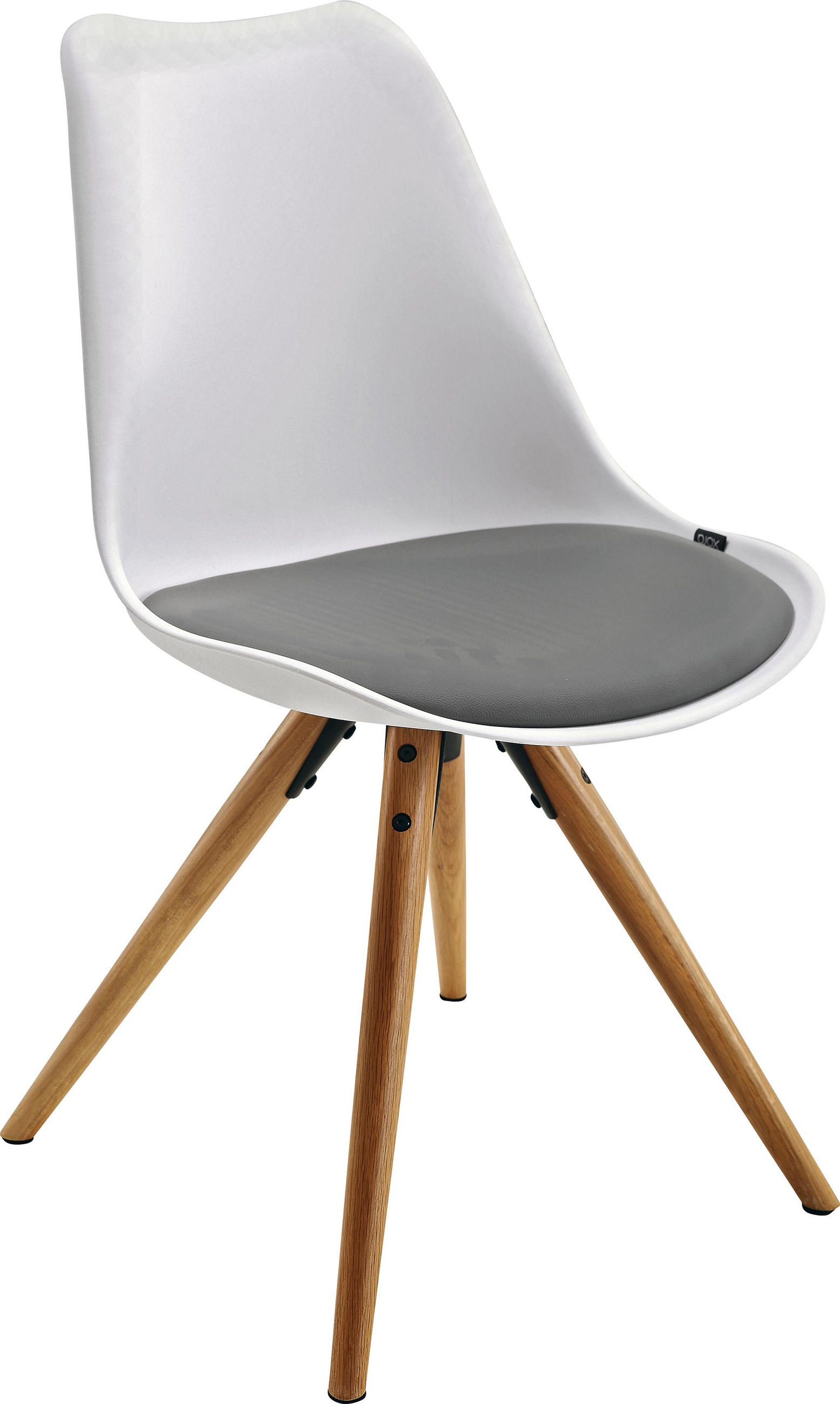 Stuhl Lederlook Grau Naturfarben Weiss Online Kaufen Xxxlutz