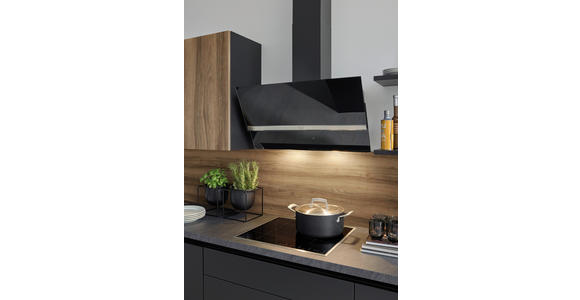 EINBAUKÜCHE   - Schwarz, Design, Holzwerkstoff - Novel