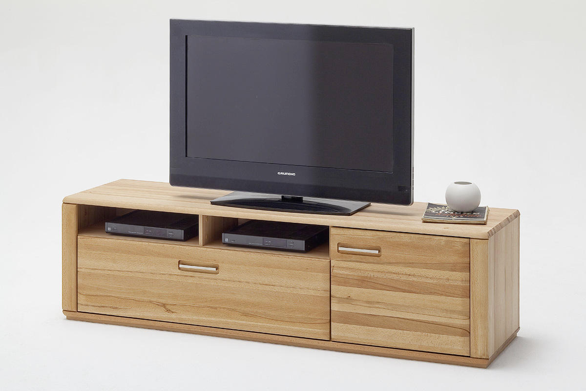 WOHNWAND La Paz  in Buchefarben  303/209/51 cm  - Silberfarben/Buchefarben, Design, Glas/Holz (303/209/51cm) - Livetastic