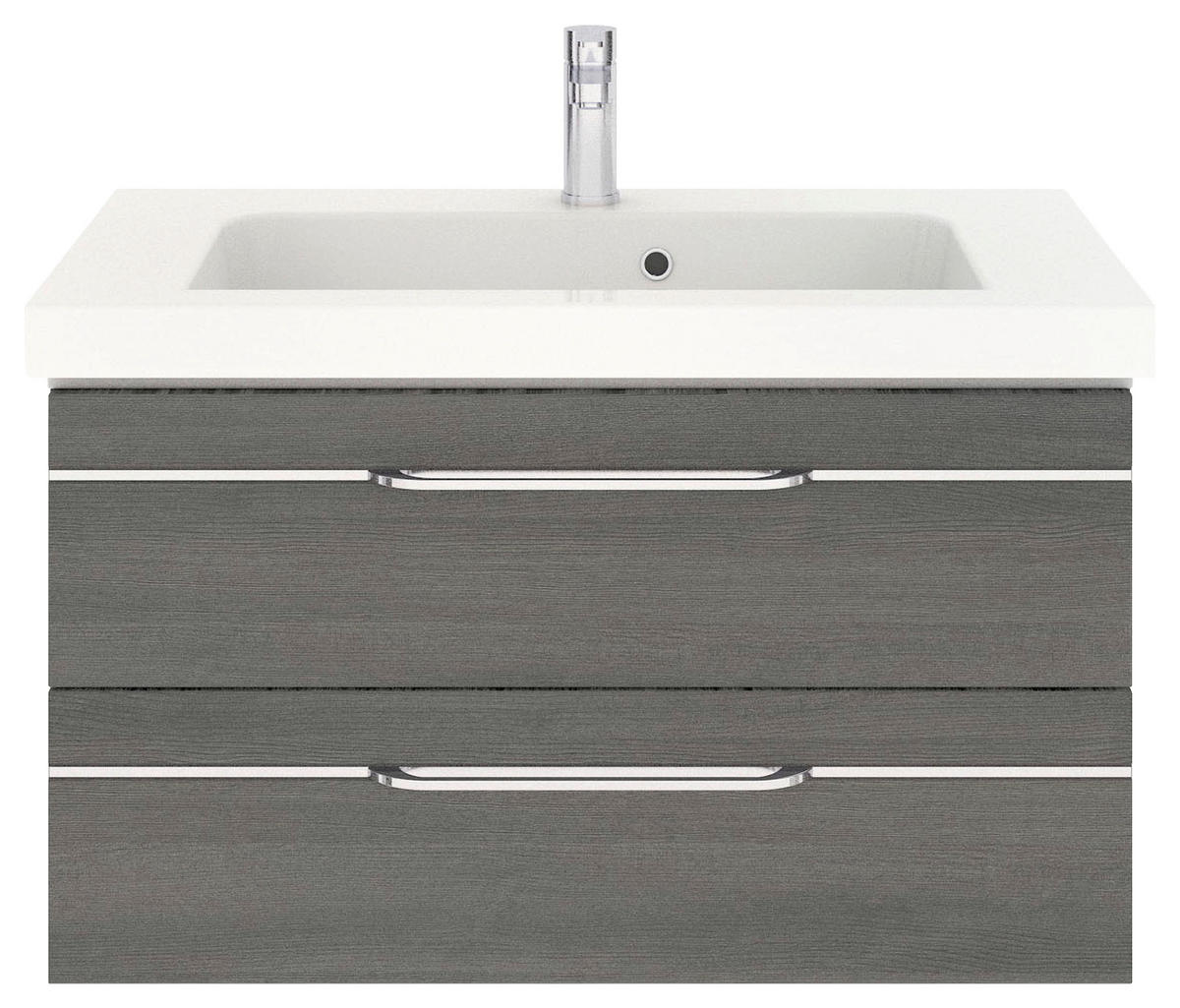 WASCHTISCHKOMBI 92 cm  - Chromfarben/Graphitfarben, KONVENTIONELL, Holzwerkstoff/Stein (92cm) - Pelipal