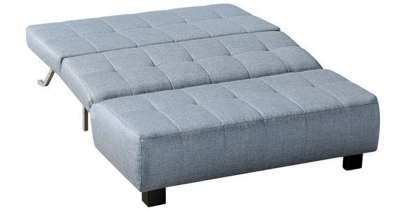 SCHLAFSOFA Juice in Webstoff Hellblau  - Schwarz/Hellblau, Design, Textil/Metall (145/92/102cm) - Novel
