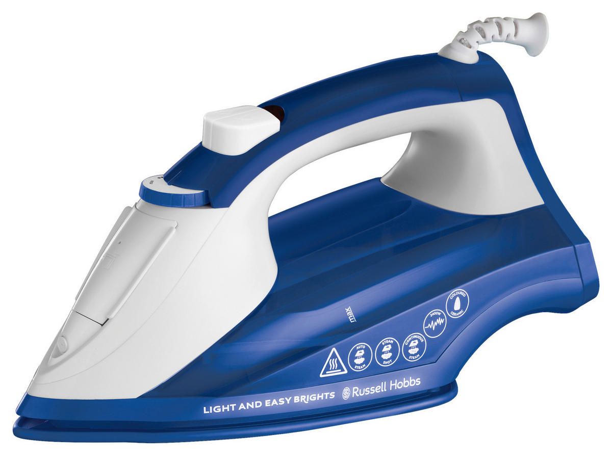 DAMPFBÜGELEISEN - Blau, Basics, Keramik/Kunststoff (11,4/13,9/27,4cm) - Russell Hobbs