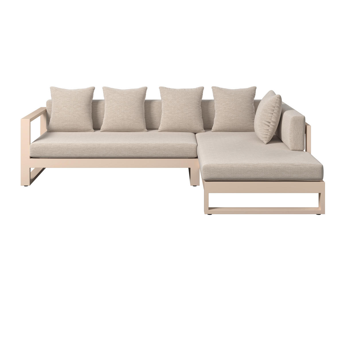 LOUNGE GARNITÚRA 3 részes  248/180 cm   - bézs, Design, Üveg/textil (248/180cm) - Amatio