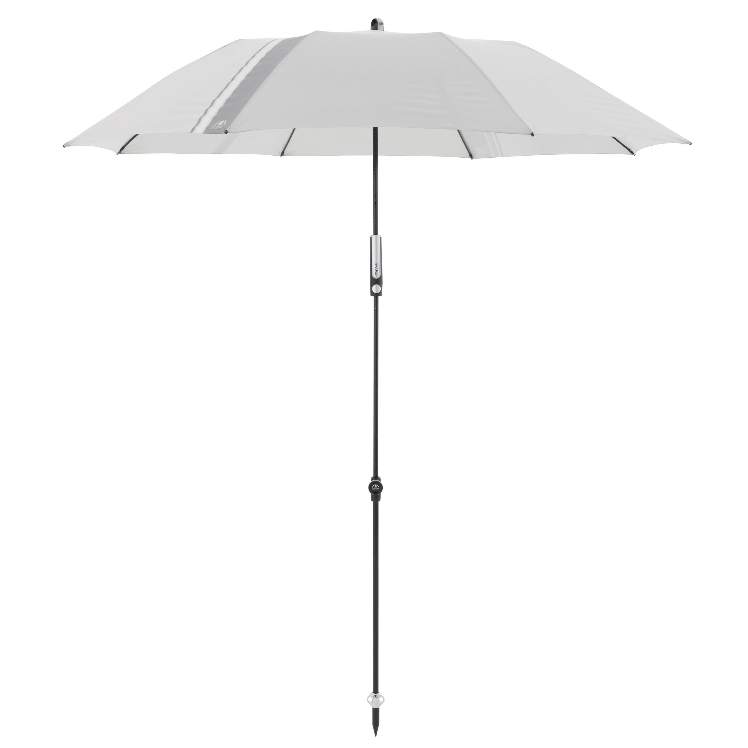 SONNENSCHIRM 156 cm Hellgrau  - Anthrazit/Hellgrau, MODERN, Textil/Metall (156cm) - Doppler