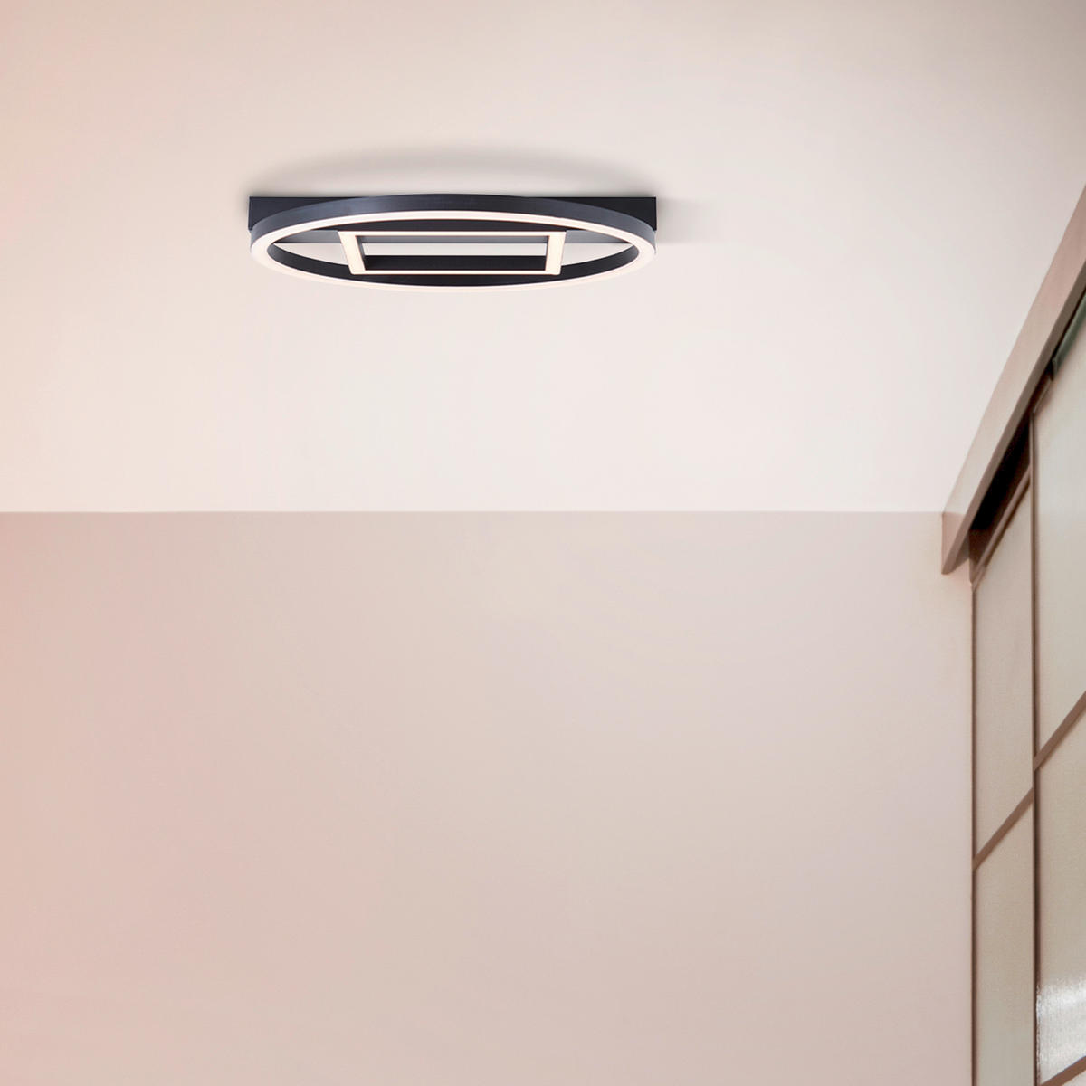 LED-PANEEL - Schwarz, Design, Kunststoff/Metall (5/37/37cm) - Brilliant