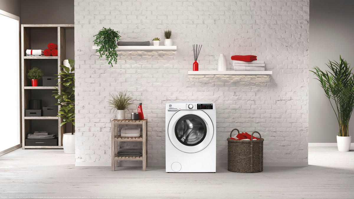WASCHMASCHINE HWQ 48AMC/1-84   - Weiß, Basics, Glas/Kunststoff (60/85/54cm) - Hoover