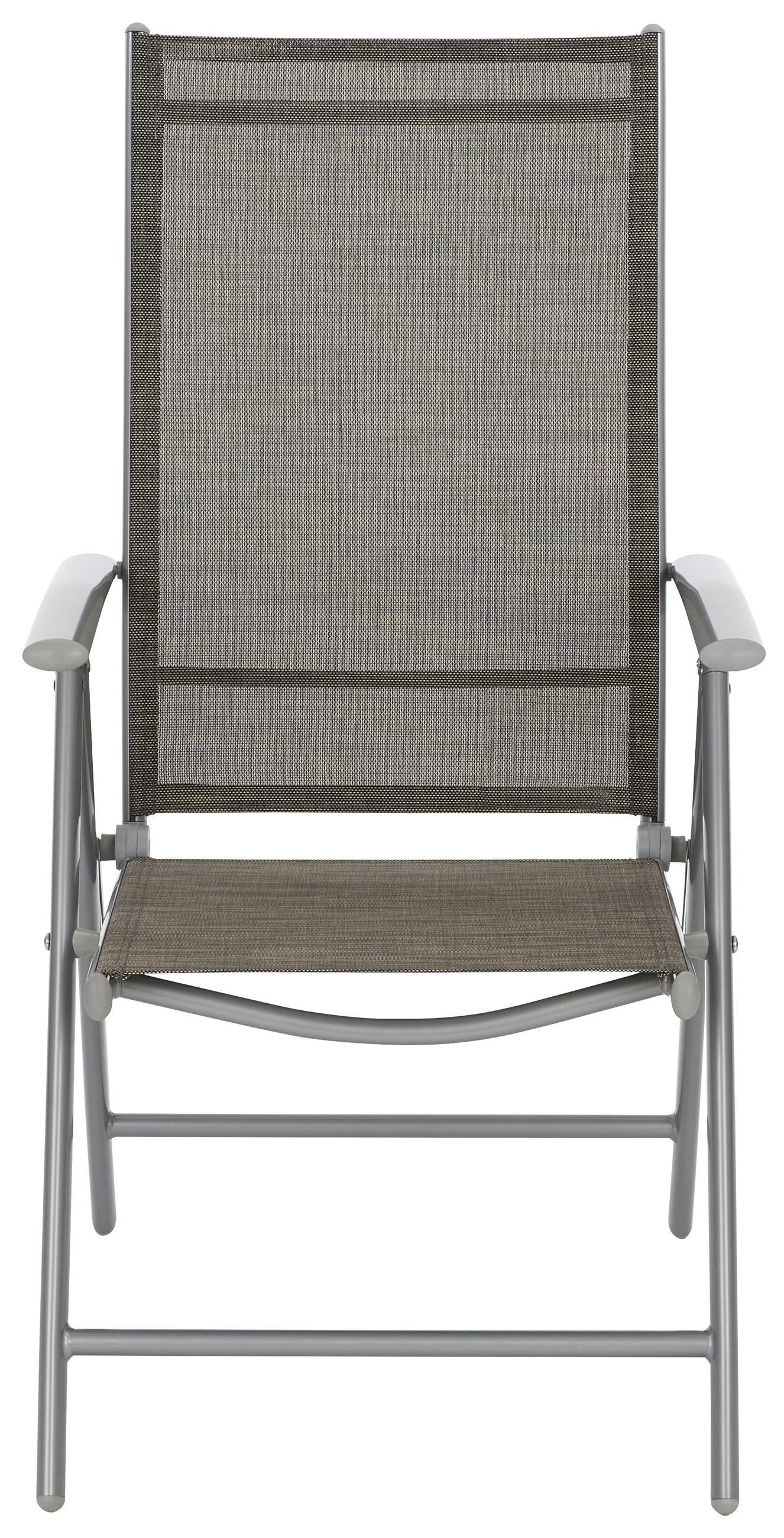 ZLOŽLJIV VRTNI SEDEŽ aluminij srebrne barve, svetlo rjava - svetlo rjava/srebrne barve, Design, kovina/tekstil (56/106/64cm) - Ambia Garden