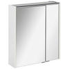 SPIEGELSCHRANK 60/68/15 cm  - Alufarben/Weiß, MODERN, Glas/Holzwerkstoff (60/68/15cm) - Voleo