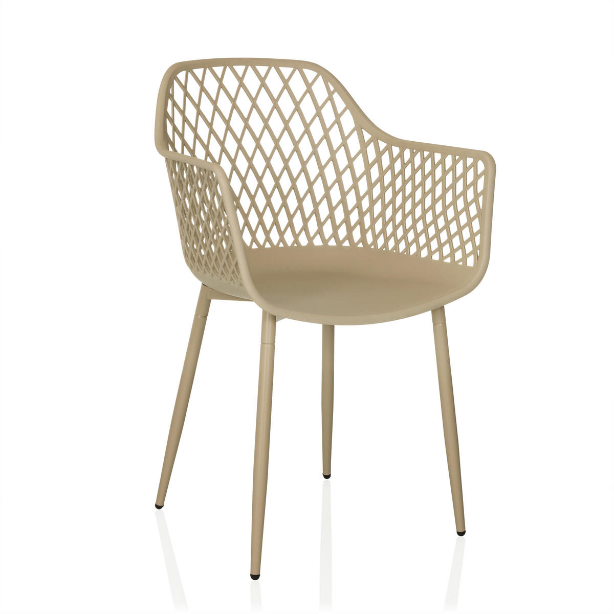 GARTENSTUHL Beige  - Beige, MODERN, Kunststoff/Metall (56/81/50cm) - MID.YOU