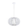 HÄNGLAMPA Stellato 40/130 cm  - vit, Natur, metall/trä (40/130cm) - Eglo