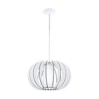 HÄNGLAMPA Stellato 40/130 cm  - vit, Natur, metall/trä (40/130cm) - Eglo