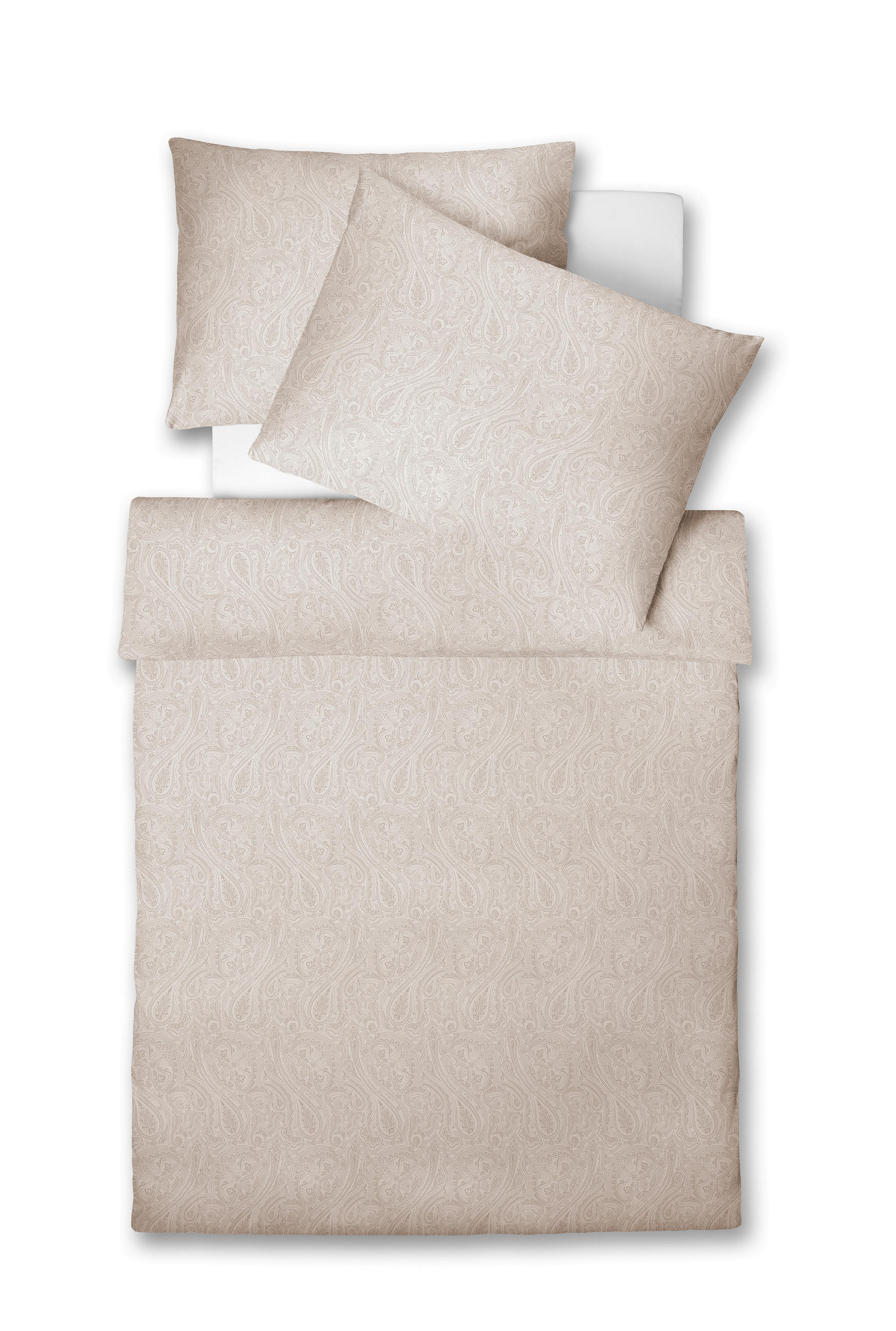POSTELJNINA Opal 140/200 cm peščene barve - peščene barve, Konvencionalno, tekstil (140/200cm) - Fleuresse