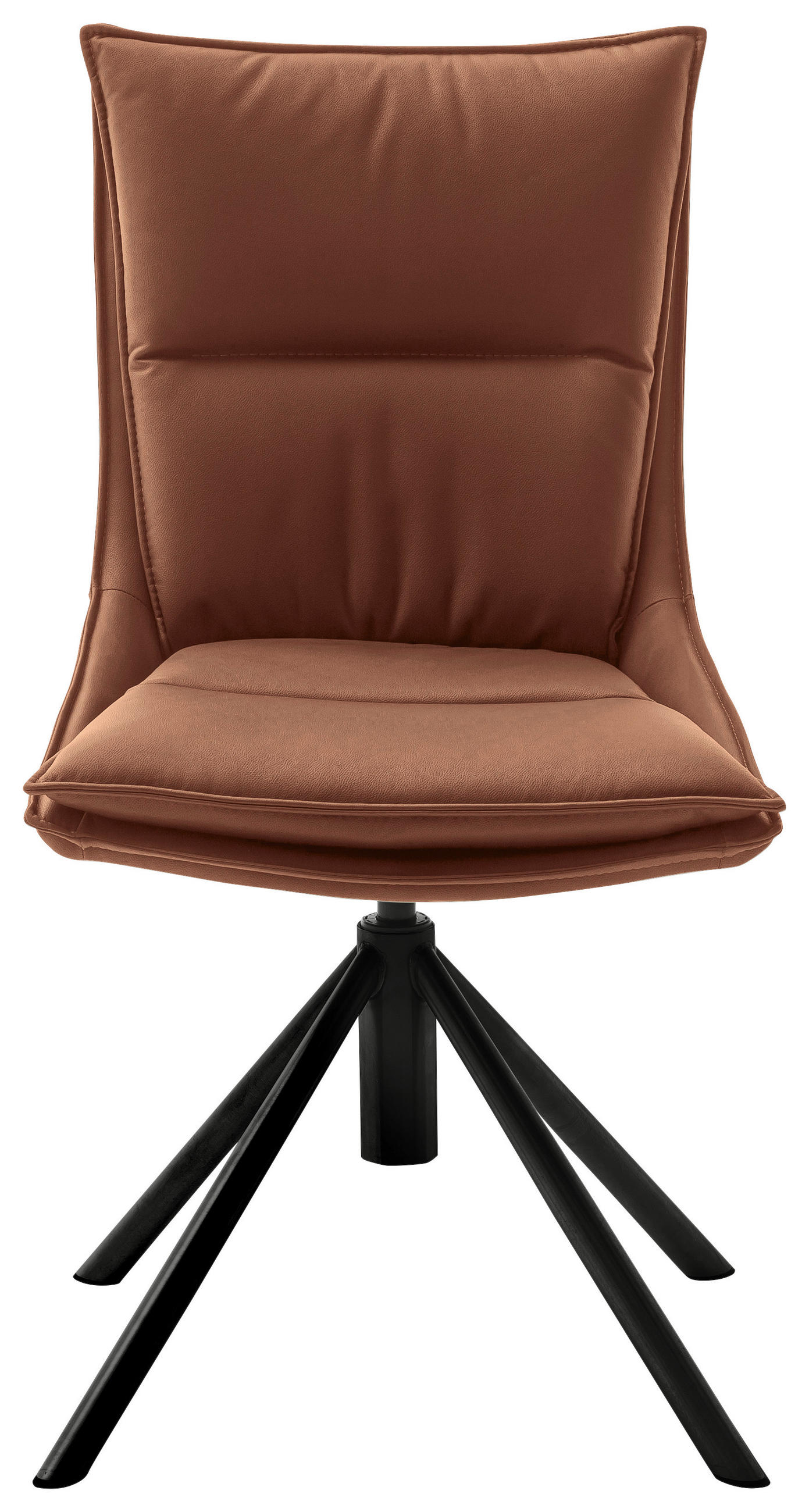 STOLICA  crna, boja cigle       - crna/boja cigle, Dizajnerski, metal/tekstil (49/90/65cm) - Novel